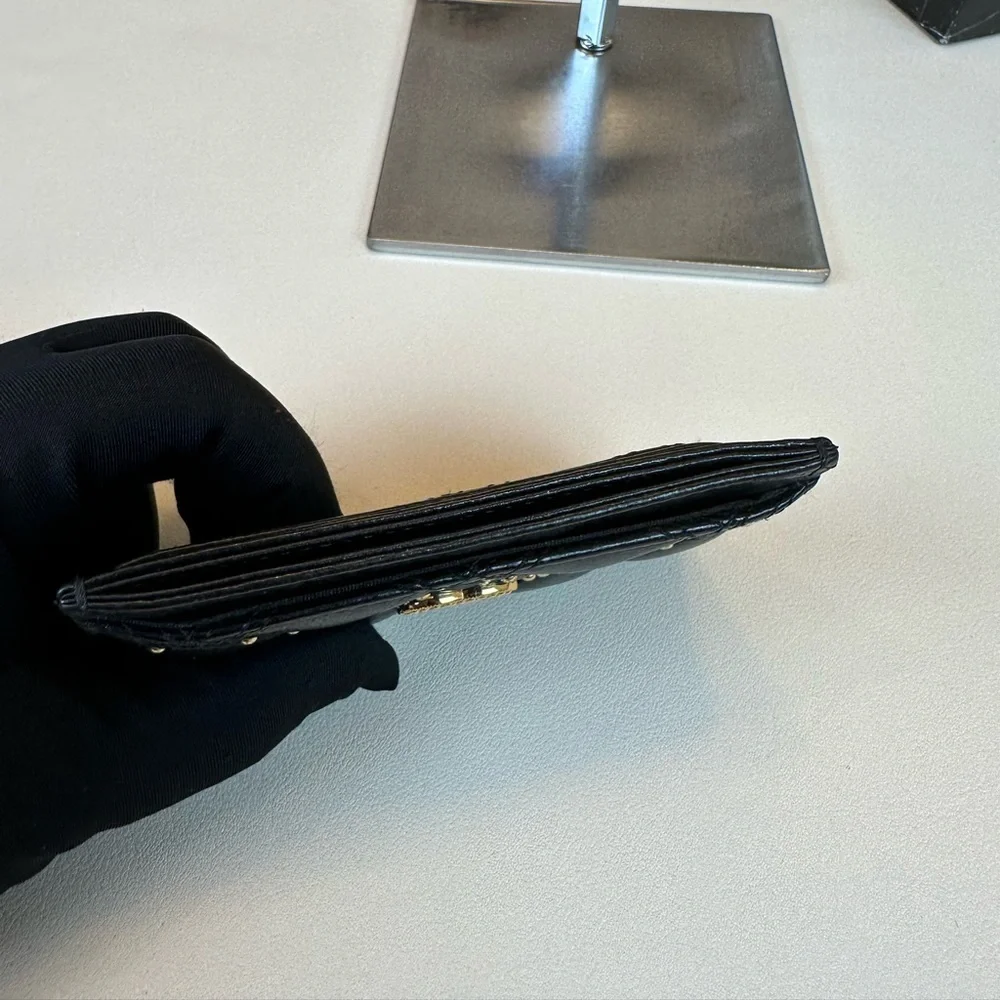 Chanel Black Lambskin CC Logo Wallet Card Holder - Picture 9 of 12